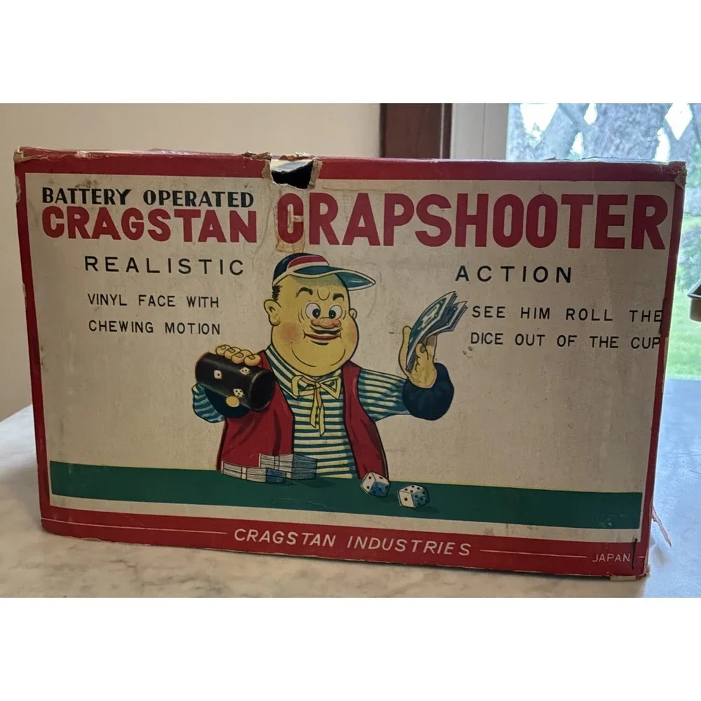 Vintage Cragstan Crapshooter Battery Operated Toy in Box-Not Tested